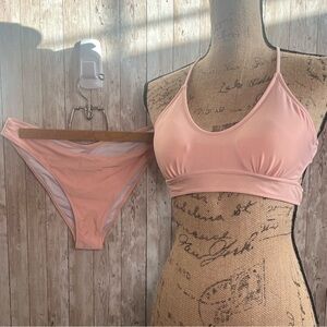 3/$15 ☮️  Light Pink Crisscross Back Two Piece Bikini